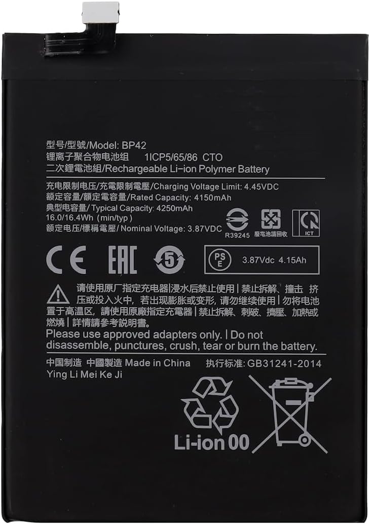 (bild för) BP42 Xiaomi Mi 11 Lite Mi 11 Lite 5G Mi 11 Youth 5G M2101K9G M2101K9C batteri