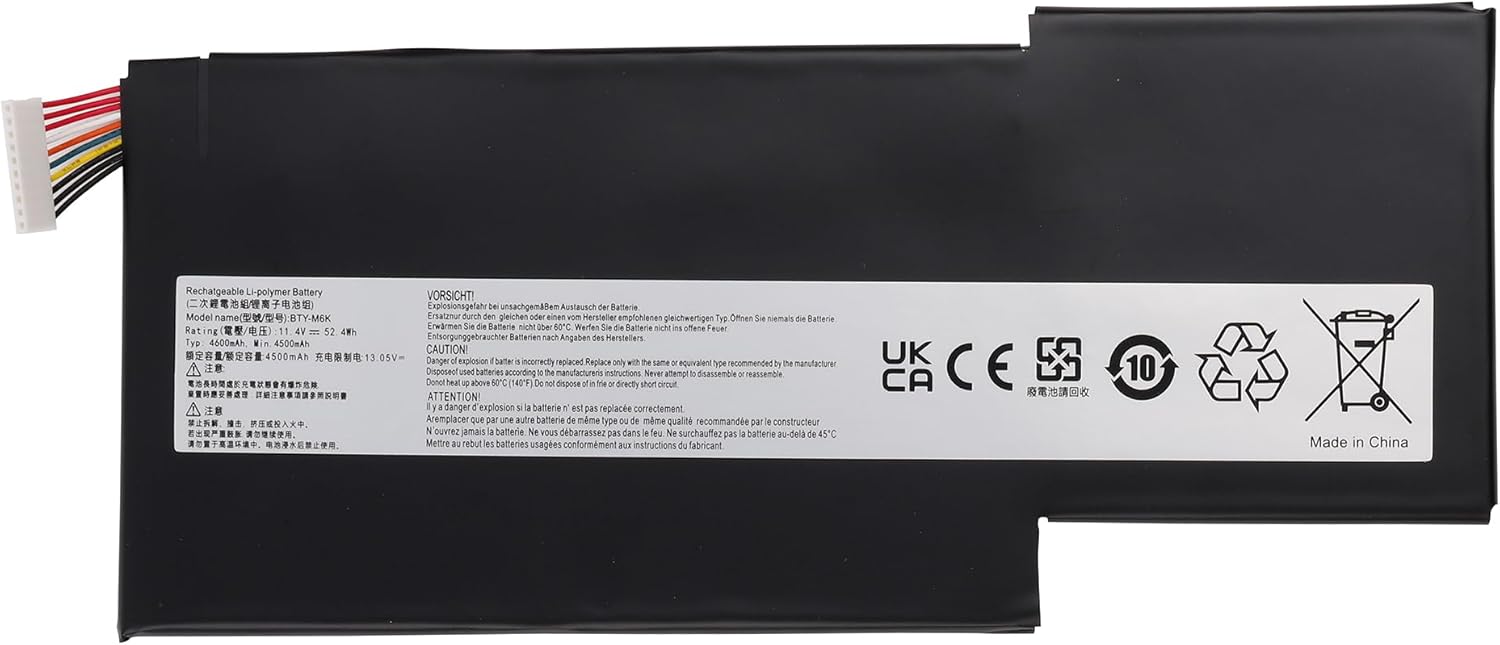 (bild för) BTY-M6K MSI GF63 8RC-075AU,8RD-001CN,8RD-006CN,8RD-050NL,8RD-095XPL GS63VR 7RG batteri
