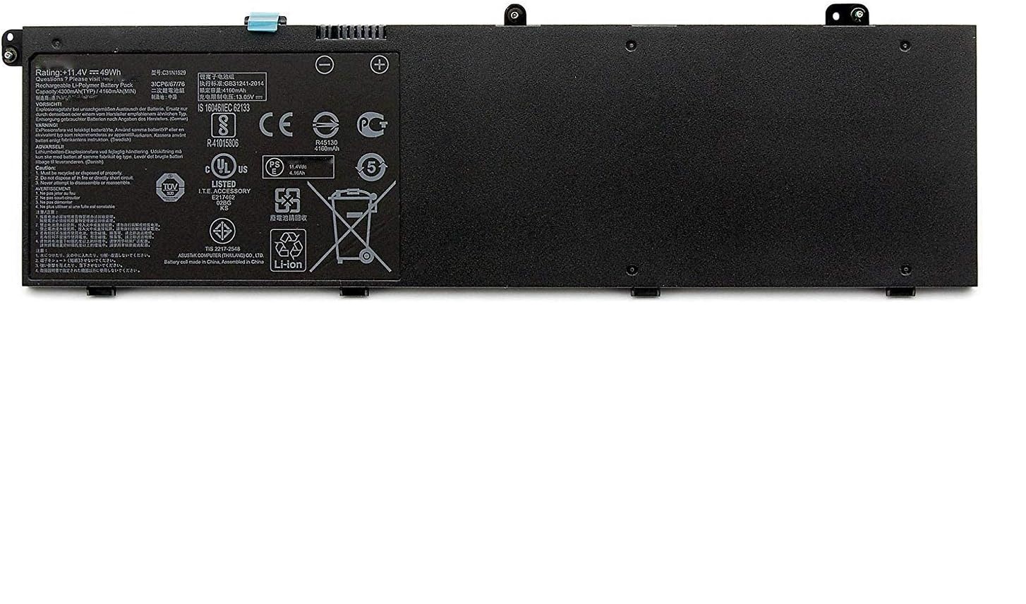 (bild för) C31N1529 C31P0C1 C31POC1 ASUS B8230 B8230UA BU203U B8230U batteri