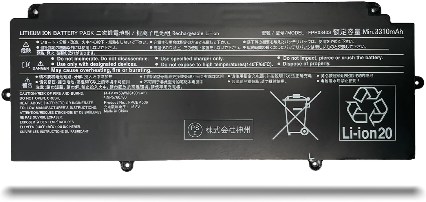 (bild för) Fujitsu LifeBook FPCBP536 FPB0340S CP730401-01 CP737634-01 CP749820-01 CP760852-03 4INP5/60/80 batteri