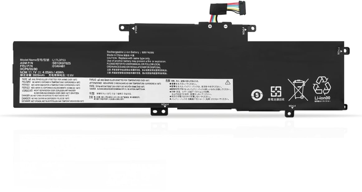(bild för) L17L3P53 L17C3P53 L17M3P55 Lenovo ThinkPad L380 L390 Yoga S2 2018 3rd Gen 3 20M5 20M6 20M7 20M8 20NR 20NS 20NT 20NU batteri