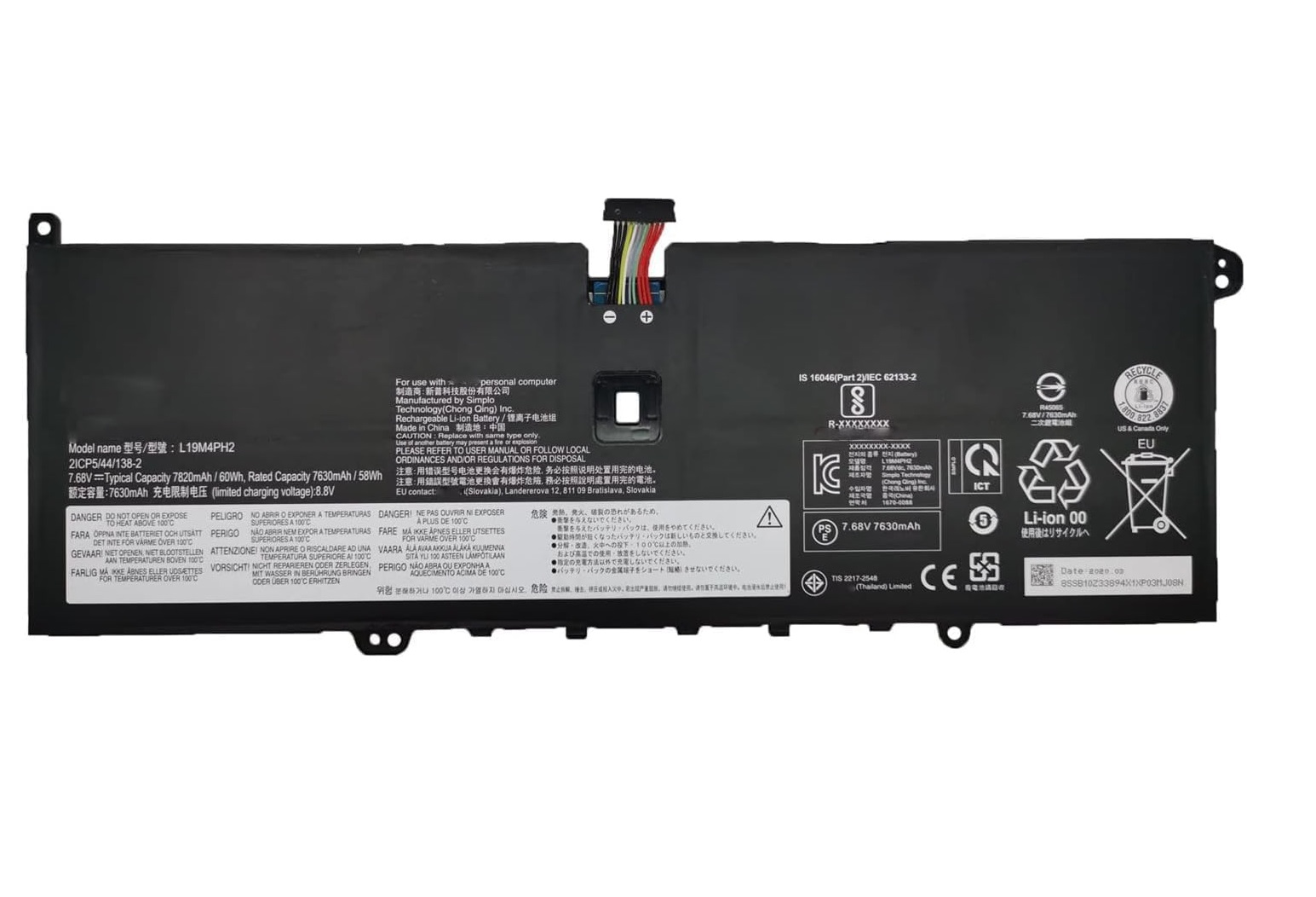 (bild för) L19M4PH2 L19C4PH2 Lenovo Ideapad Yoga 9-14ITL5 82BG batteri