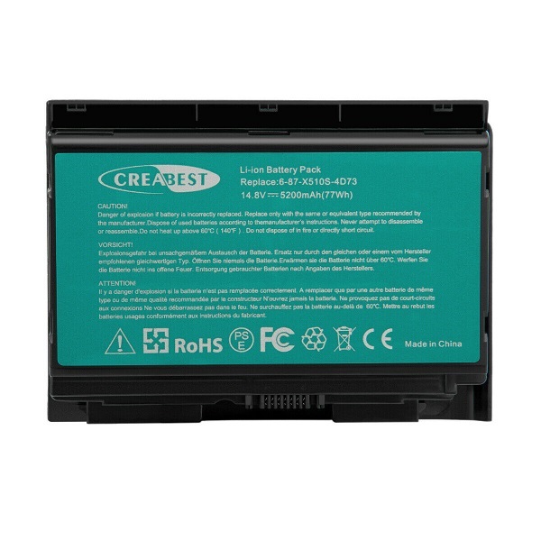 CLEVO K780E X811 P157SMBAT-8 6-87-P157S-4273 4ICR18/65-2 (kompatibelt batteri)