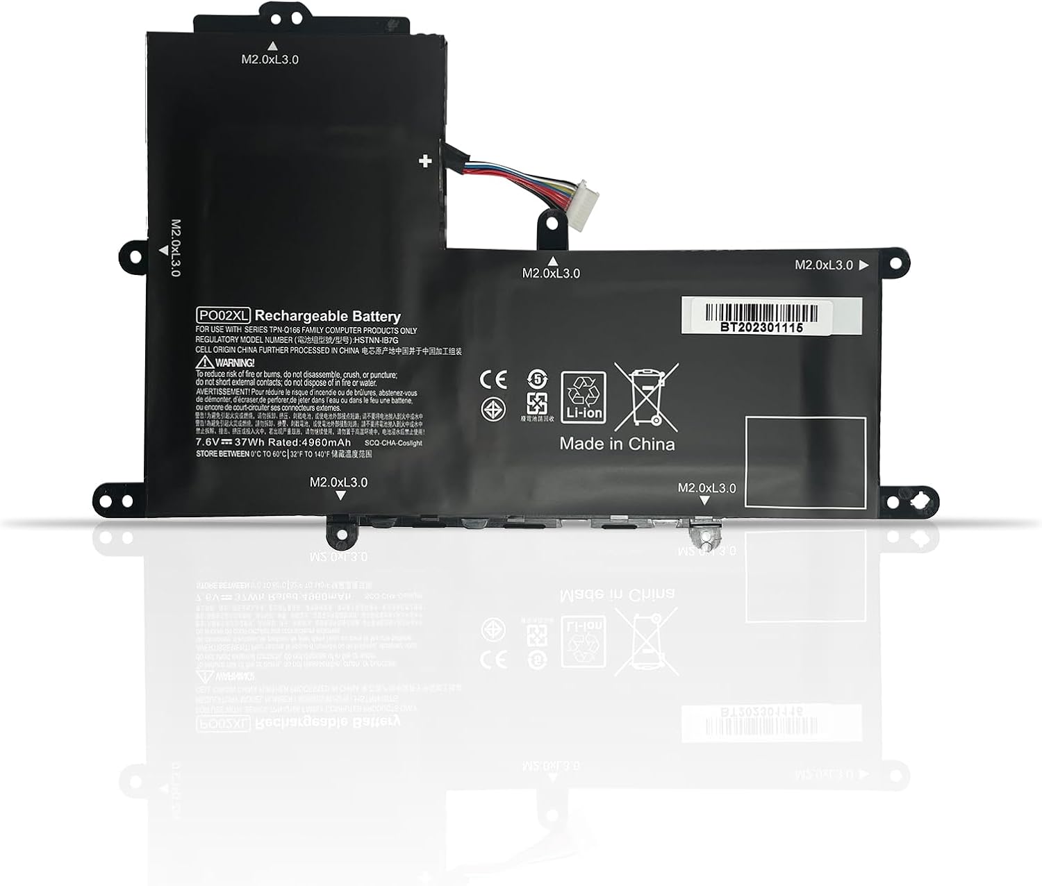 (bild för) HP PO02XL HSTNN-DB7G 823908-1C1 823908-2C1 824560-005 HSTNN-IB7G batteri
