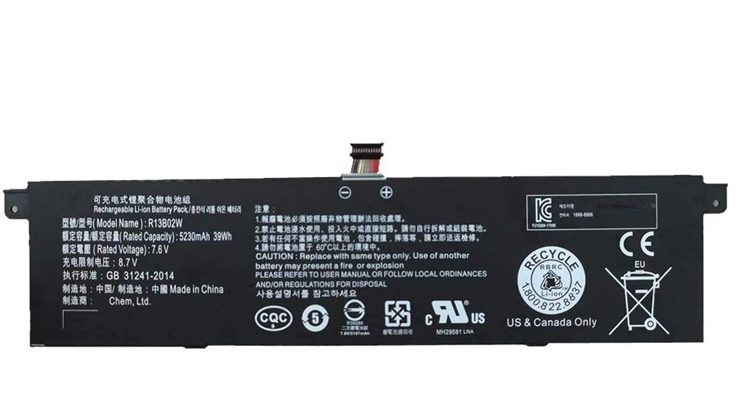 (bild för) R13B01W R13B02W 7.6V 39Wh Xiaomi Mi Air 13.3 Inch Series TM1613 TM1604 161301 batteri