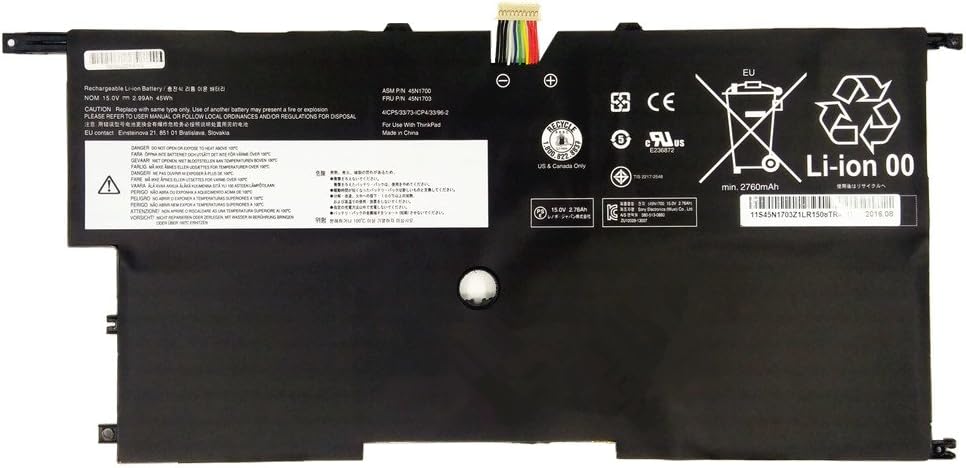 (bild för) 15V 45Wh Lenovo Thinkpad X1 Carbon Gen 2 20A7 20A8 3444 3448 3460 batteri